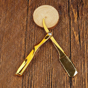 Navaja de Barbero Profesional con Mango de Madera, Hoja Recta de Acero Inoxidable, Herramienta de Afeitado Plegable, Logotipo Personalizado, OEM, Marca Privada - Product Image 3