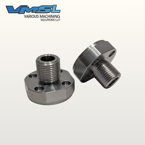 Custom CNC Machined Aluminum Threaded Flange <b>Adapter</b> Precision Turning Milling Mechanical Parts OEM ODM - Product Image 2
