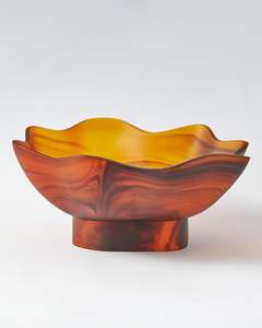 Tazón para Servir Ensaladas de Resina Tallada de la Mejor Calidad, Diseño Moderno y Ecológico de Lujo para el Hogar y Fiestas, Hecho en India - Product Image 5