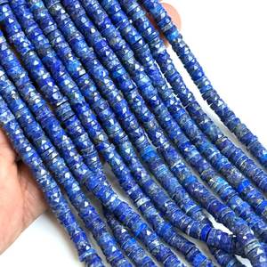 Cuentas de Lapislázuli Natural de 6mm, Facetadas, en Forma de Disco Heishi, Cuentas de Piedras Preciosas, Hilo de Cuentas de Lapislázuli Genuinas de 16 Pulgadas, al por Mayor - Product Image 1