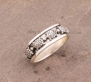 แหวนรูปเต่าทะเล ดีไซน์เรียบง่าย ทำจากเงินแท้ 925 สำหรับผู้หญิง ขายส่ง - Product Image 3