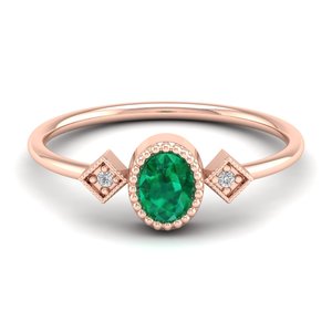 REYES Custom Made 925 Sterling <b>Silver</b> Women Wedding <b>Ring</b> 0.35 Carat <b>Emerald</b> Gemstone Oval Cut GRA Certified Moissanite Jewelry - Product Image 6