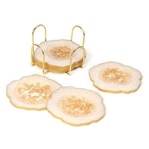 Premium Quality Epoxy Resin Tea Coaster <b>Set</b> Multicolour Coffee Wine Breakfast Dinnerware Mats & Pads <b>Placemat</b> At Best Price - Product Image 6