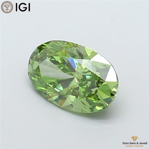 เพชร CVD ขนาด 2.00 กะรัต ผลิตในห้องปฏิบัติการ ได้รับการรับรองจาก IGI ทรงรี สำหรับเครื่องประดับระดับมาสเตอร์พีซ สีเขียวแฟนซีสดใส ความใสระดับ VS2 - Product Image 5