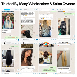 วิกต่อผมมนุษย์บริสุทธิ์เวียดนามแบบ100% ผ้าตรงนุ่มและเรียบเนียนสีปรับแต่งได้ - Product Image 5