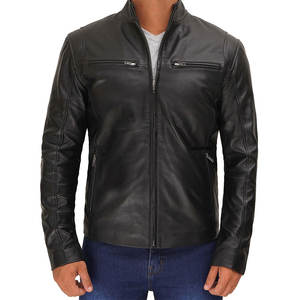 Blousons en cuir sportifs pour hommes, tendance du moment, doublure en soie, personnalisables, imperméables, grandes tailles, logo frontal, hiver, vente chaude - Product Image 3