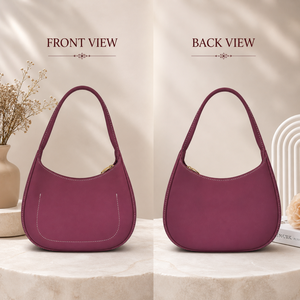 Sac à bandoulière élégant en forme de croissant pour femme, sac à main en cuir PU, sac hobo minimaliste, sac sous le bras stylé, sac à main tendance pour usage quotidien - Product Image 4