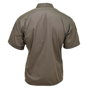 Chemise tactique autrichienne à manches courtes, vert olive, en tissu Oxford, boutonnée sur le devant, poches poitrine, uniforme de travail - Product Image 3
