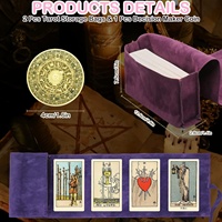 Pochette en velours pour cartes de tarot, sac de rangement pour jeux de cartes Oracle