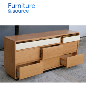 Gabinete elegante-Gabinete versátil en madera de teca maciza con cajones para muebles de dormitorio prácticos-Gabinete de fábrica directo - Product Image 3