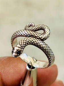 Silver Snake <b>Ring</b> for Women Minimalist Serpent <b>Ring</b> <b>Adjustable</b> Silver <b>Ring</b> Unique Fashion Jewelry - Product Image 3