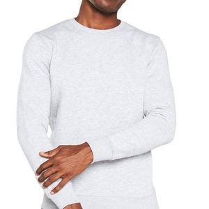 Sudadera polar de poliéster y algodón con logotipo personalizado OEM, sudadera lisa de cuello redondo en blanco, sudadera informal de manga larga de lujo para hombre - Product Image 1