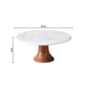 Wood <b>Marble</b> Eco-Friendly Handmade Non-Toxic Easy Demoulding Reusable Curio Craft <b>Cake</b> <b>Stand</b> Hand Wash Only Party Wedding - Product Image 3