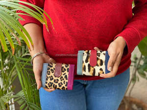 คลัทช์หนังวัวขนเฟอร์กระเป๋าเงินแบบลำลองมีสไตล์มีที่ใส่บัตรกระเป๋าใส่เหรียญขนาดเล็ก - Product Image 2