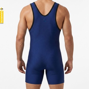 Traje de Lucha Personalizado SAMAVIA para Hombre, Azul Marino Liso, Compresión Deportiva, Uniforme de Competición, Fabricante OEM - Product Image 2