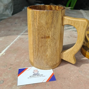 Jarra Artesanal Premium de Madera Natural India con Estética Nórdica Antigua y Construcción Duradera para Vikingos - Product Image 1