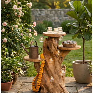 ARTERRA Présentoir Décoratif Premium pour Diwali, en Racine de Teck Bio, Artisanat Rustique Fait Main, pour Intérieur et Extérieur - Product Image 3