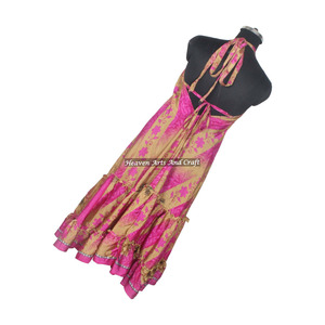 Nouvelle collection bohème hippie de vêtements pour femmes, robe sari bohème vintage d'été, robe de soirée élégante pour femmes, robe de soirée sans manches - Product Image 2