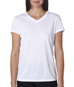 Nouveau T-shirt décontracté d'été pour femme, col en V, respirant, 100 % coton, anti-boulochage, manches courtes, coupe ajustée, élastique, couleur unie - Product Image 3