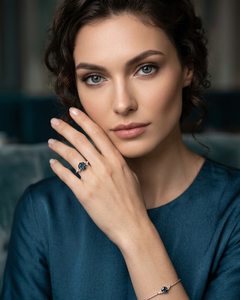 2.75 CT Vivid <b>Blue</b> Antique Hexagon Cut IGI Certified Diamond Halo Silver Plated Prong Setting Engagement Wedding <b>Ring</b> 18K Gold - Product Image 5