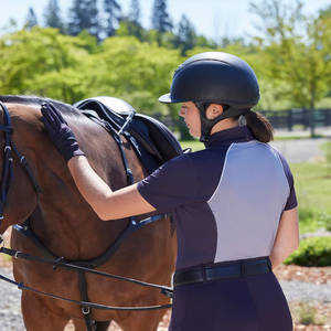 Wholesale Equestrian Riding Shirts Custom Fleece Breathable Polyester/Nylon Slim Fit O-Neck for Show <b>Tops</b> for Men Women OEM All - Product Image 4