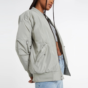 Soft Comfortable Knitted <b>Stand</b> Collar Winter Autumn Women Bomber Jacket Outdoor Wear Quick Dry Detachable <b>Hat</b> Latest Fashionable - Product Image 3