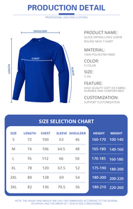 Camiseta Deportiva de Manga Larga para Hombre a Precios Económicos, Logotipo Personalizado, Cuello Redondo, Poliéster Liso, Camiseta Térmica de Manga Larga - Product Image 5