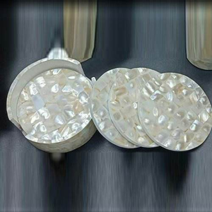 Sous-verres en pierre incrustée MOP pour support et MFD, article artisanal fabriqué en Inde pour table à manger - Product Image 1