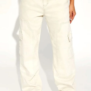 Wholesale Oversize Breathable Lightweight Ladies Cargo <b>Pant</b> New Arrival Casual Wear Fleece Women Flared Cargo <b>Pants</b> - Product Image 4
