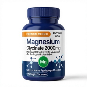 Cápsulas de Glicinato de Magnesio OEM 2000mg con Vitamina B6, Fabricante de Marca Privada - Product Image 1