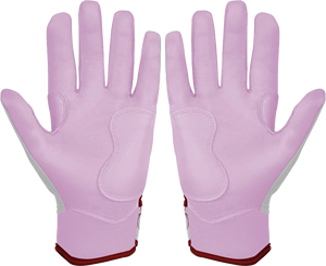 ถุงมือตีเบสบอลแบบขายส่ง ข้อมือสั้น กันลื่น ปิดด้วยแถบตีนตุ๊กแก คุณภาพสูง สีชมพูอ่อนขาว ผลิตโดย Adiha impex - Product Image 2