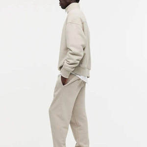 Sweat-shirts à fermeture éclair 1/4 pour hommes avec logo brodé personnalisé, uniformes, vêtements de travail décontractés pour l'hôtellerie, sweat-shirt à fermeture éclair 1/4 - Product Image 3