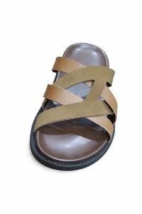 Sandalias Planas de Verano con Punta Abierta de Cuero Genuino, Suela de Goma Transpirable, Entresuela de EVA, Color Sólido - Product Image 4