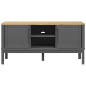 Mueble de TV Rectangular Pequeño de Madera de Pino Sólido Gris para Sala de Estar - Product Image 5