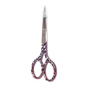 Ciseaux à ongles professionnels en acier inoxydable à motif léopard avec logo personnalisé, ciseaux droits pour manucure, outil de beauté et de toilettage en gros - Product Image 5
