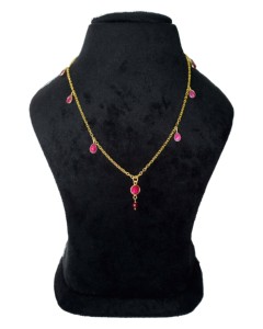 Sameer Art Craft Handcrafted 925 Sterling Silver 18K Gold Plated Natural <b>Ruby</b> Gemstone Minimalist Beach <b>Necklace</b> IGI Certified - Product Image 2