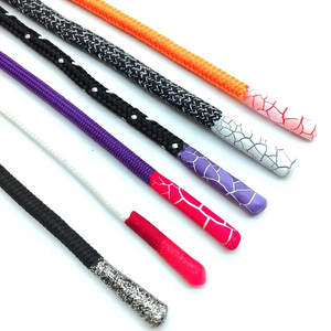 Cordon de remplacement tressé personnalisé parfait avec embouts métalliques finition enduite, écologique, pour la réparation de chaussures, de vêtements de sport, de maillots de bain, de sacs et de vêtements. - Product Image 1