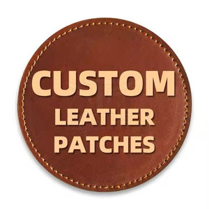 Écussons thermocollants personnalisés en cuir PU imprimé vintage, gaufrés 3D, fournisseur d'étiquettes de marque - Product Image 3