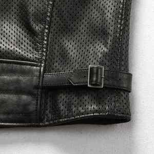 Nouveau Gilet de Sécurité Moto en Cuir Véritable Haute Qualité Tendance 2026 pour Hommes Grandes Tailles Imperméable et Coupe-Vent - Product Image 4