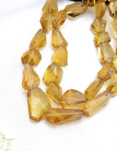 หินควอตซ์น้ำผึ้งธรรมชาติทรงเหลี่ยมขนาดใหญ่ สำหรับทำเครื่องประดับชั้นดี - Product Image 3