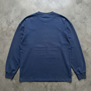 Camiseta Premium de Manga Larga para Hombre con Estampado Puff, Algodón Grueso, Cuello Redondo, Corte Holgado, Fabricante OEM ODM - Product Image 2
