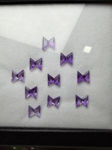 Ametista Natural Mariposa 17.15ct 10 Pares 20 Piezas Calibradas Sueltas Facetadas con Juego de Color Púrpura África para Fabricación de Joyas Zehra Gems - Product Image 2