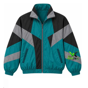 Chaqueta Bomber Cortavientos VANTEX SPORTS para Mujer, Color Rosa con Bloques de Color, Cuello Alto, Cierre de Cremallera, Estilo Retro Y2K, Ligera, de Poliéster - Product Image 5