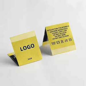 Étiquettes tissées personnalisées de haute qualité en gros directement de l'usine, étiquettes de taille en satin, vente chaude, pliage en bout, sans minimum de commande - Product Image 3