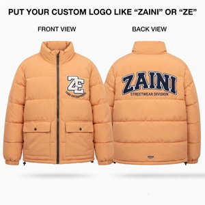 Veste matelassée longue à capuche décontractée pour homme ZAINI, en coton premium, 500g, coupe-vent, imperméable, rembourrage chaud, beige, manteau d'hiver - Product Image 1