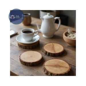 Posavasos de Madera Ecológicos Glory con Asa, Acabado Pulido, para Decoración de Mesa de Comedor, ¡EN OFERTA! - Product Image 1