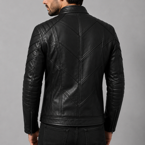 Veste en cuir véritable élégante pour homme à manches longues, dernier design, haute qualité, style très populaire, état neuf - Product Image 2