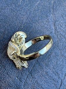 <b>Iced</b> Out GOAT Hip Hop <b>Ring</b> for Men 14k Yellow Gold Plated 925 Sterling Silver Moissanite Diamond Bling Statement Jewelry - Product Image 4