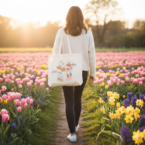 Sac fourre-tout de plage en toile brodée en relief, inspiré du style vintage, avec perles et pompons, pour fêtes de jardin - Product Image 5