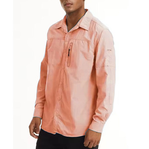 Camisetas de pesca personalizadas para hombre, fabricadas con tela de poliéster y spandex, con logotipo personalizado, tela ultra suave al tacto, servicio de personalización. - Product Image 1